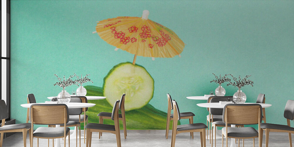 Tropical beach concept made of cucumber and sun umbrella, Bar e Ristoranti