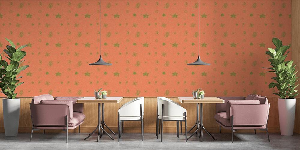 Colored background with different accessories, Bar e Ristoranti