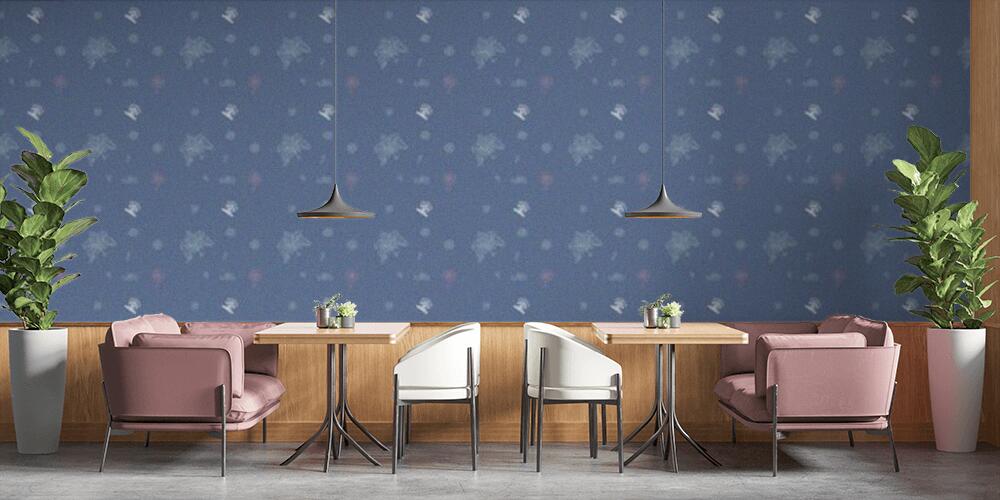 Colored background with different accessories, Bar e Ristoranti