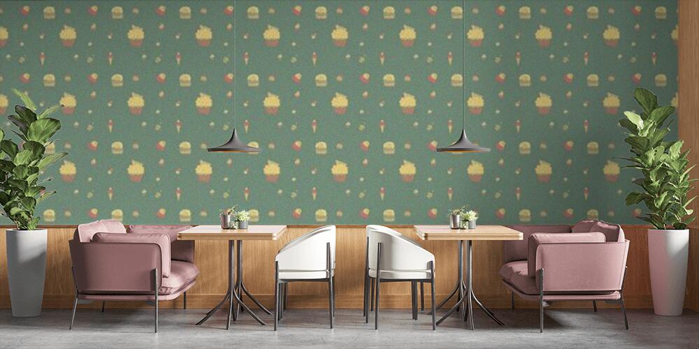 Colored background with different accessories, Bar e Ristoranti