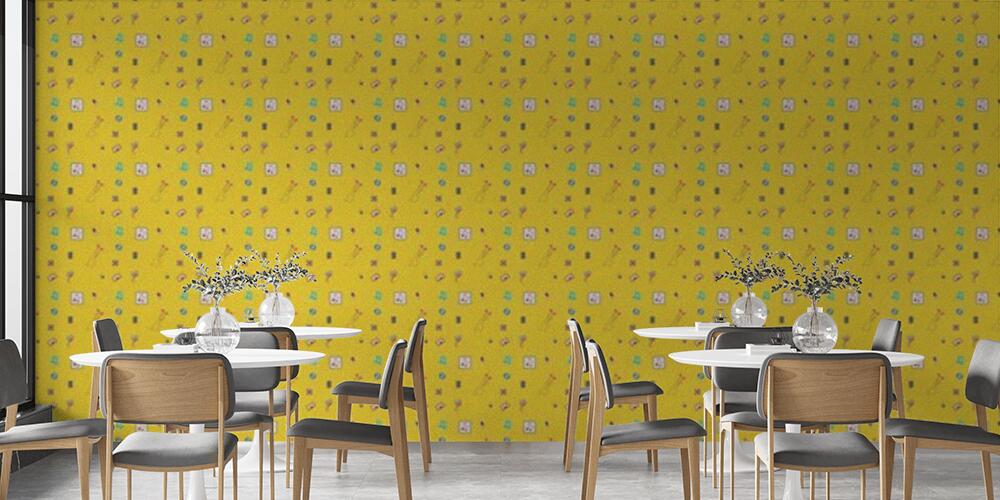 Colored background with different accessories, Bar e Ristoranti