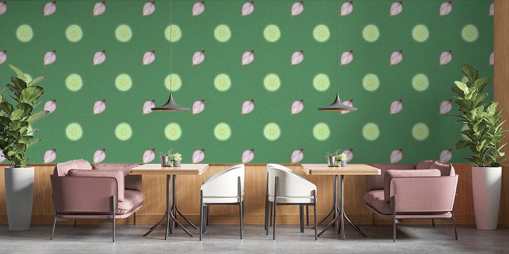 Colored background with different accessories, Bar e Ristoranti