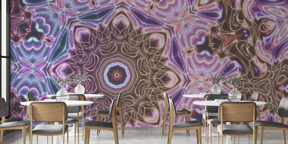 Abstract neon glowing geometric fantasy background, Bar e Ristoranti