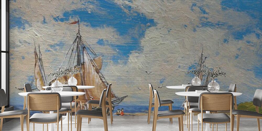 Oil painting of a seascape, Bar e Ristoranti