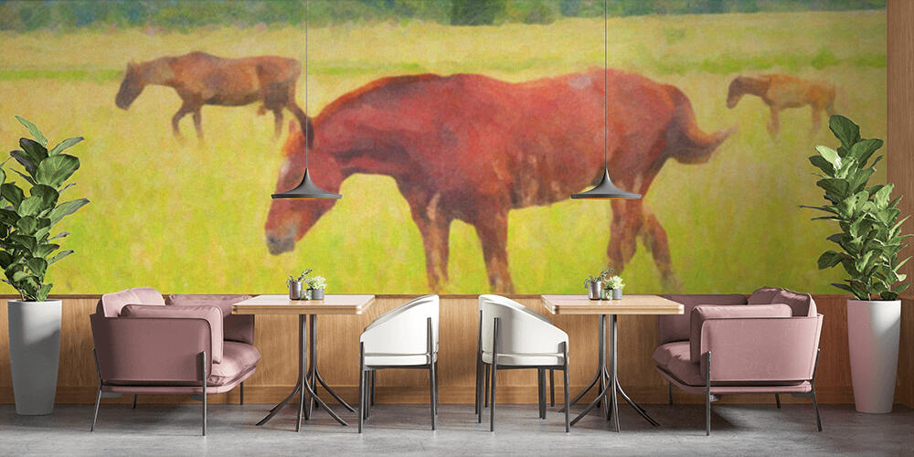 Picture three horses on a pasture, Bar e Ristoranti