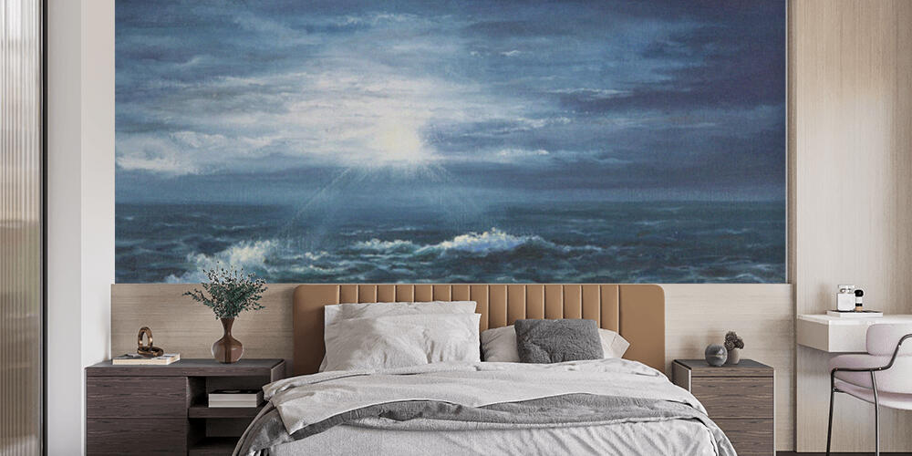 Ocean waves and sun, Camera da Letto