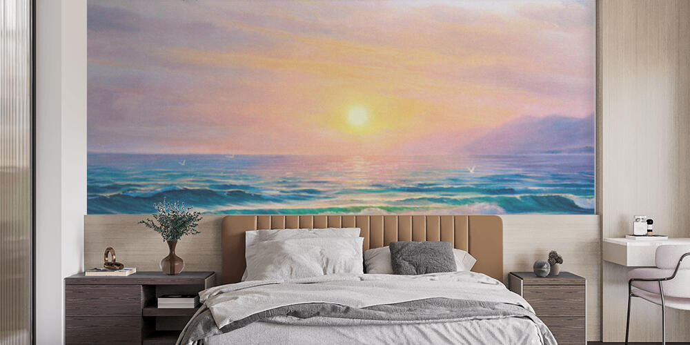 Seascape painting, Camera da Letto