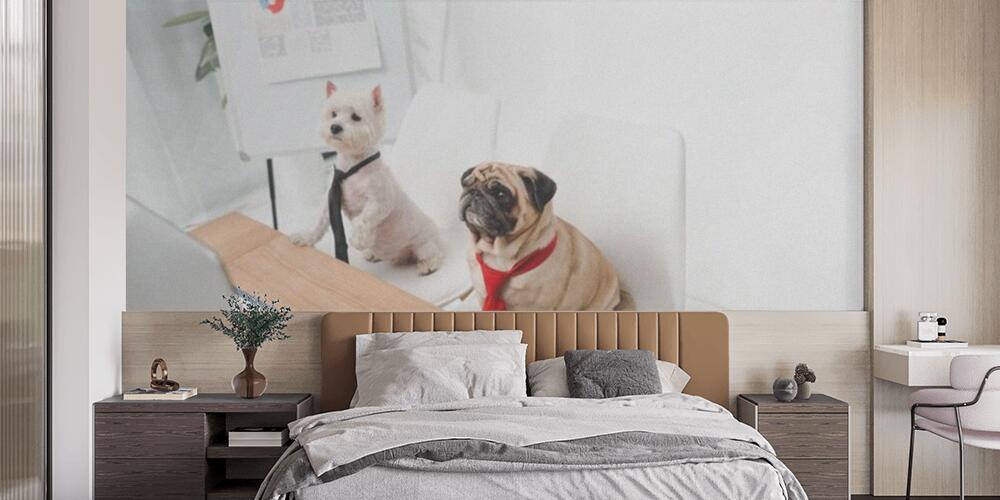 business dogs in neckties, Camera da Letto