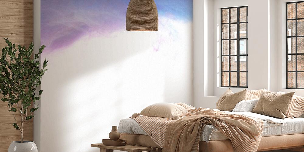 frame of blue and purple paint splashes, Camera da Letto