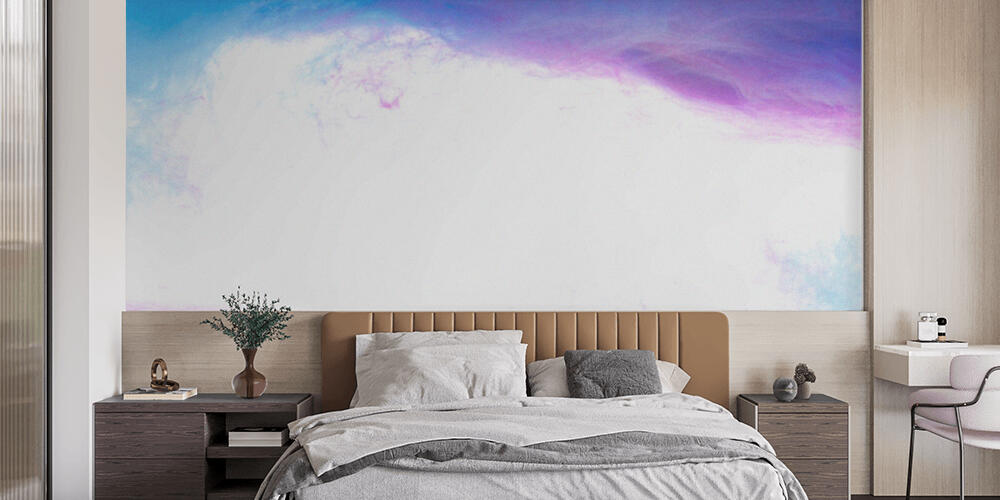 frame of blue and purple paint splashes, Camera da Letto