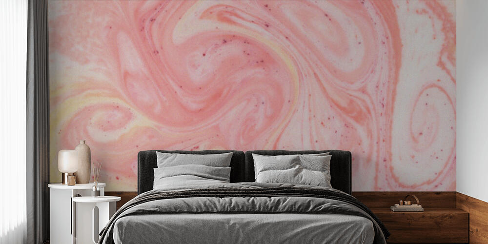 abstract background with pink and orange paint, Camera da Letto