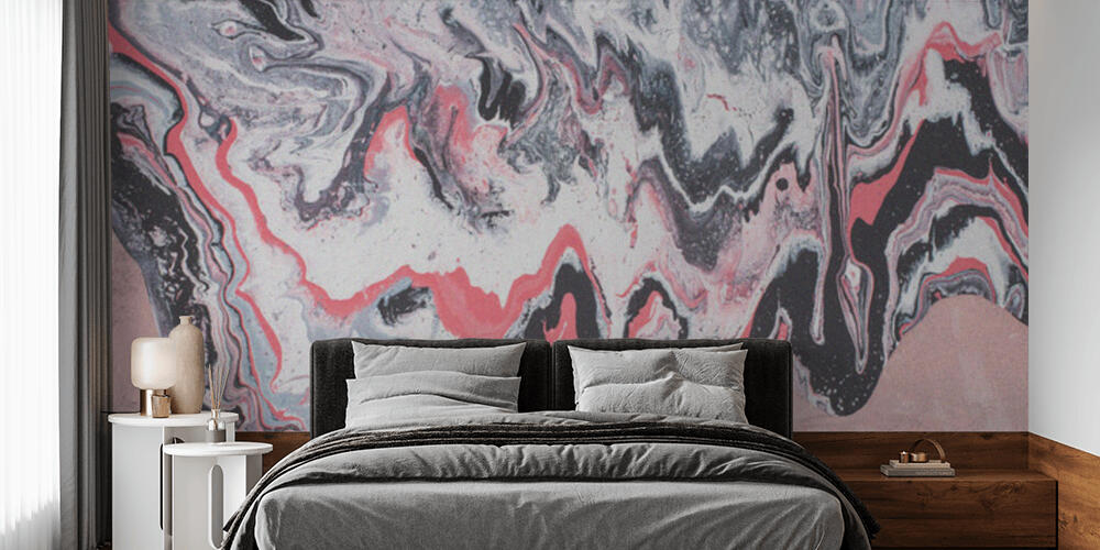 close up of abstract acrylic painted background with grey and pink, Camera da Letto