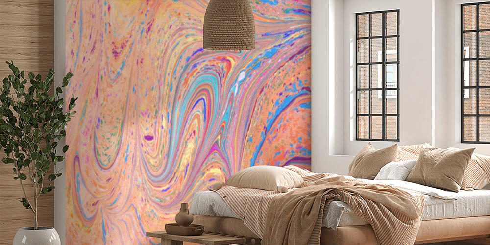 Traditional marbling artwork patterns as colorful abstract background, Camera da Letto