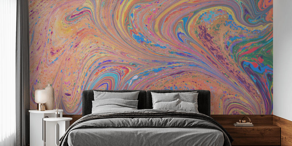 Traditional marbling artwork patterns as colorful abstract background, Camera da Letto