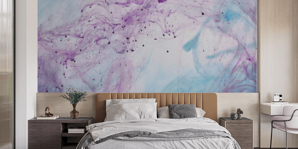 abstract pattern with purple and blue mixing paint, Camera da Letto