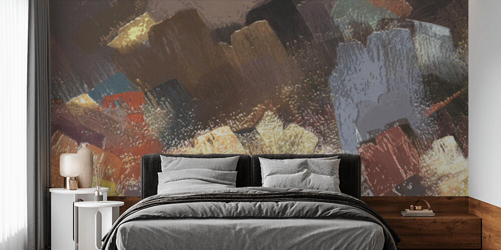 fantastic illustration of digital abstract colorful background, Camera da Letto