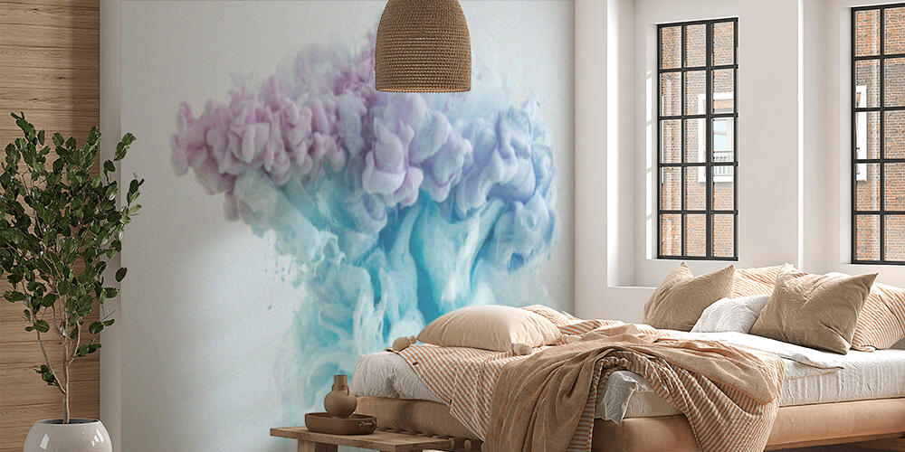 Close up view of light blue, Camera da Letto