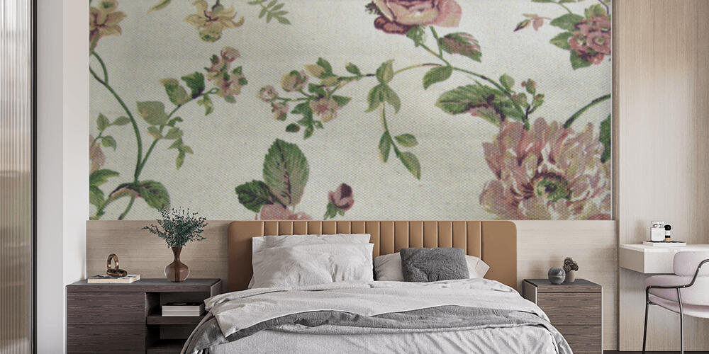 floral linen background, Camera da Letto