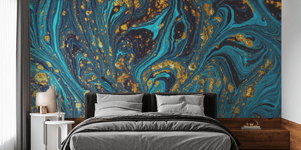 Abstract ink in liquid chaos background, Camera da Letto