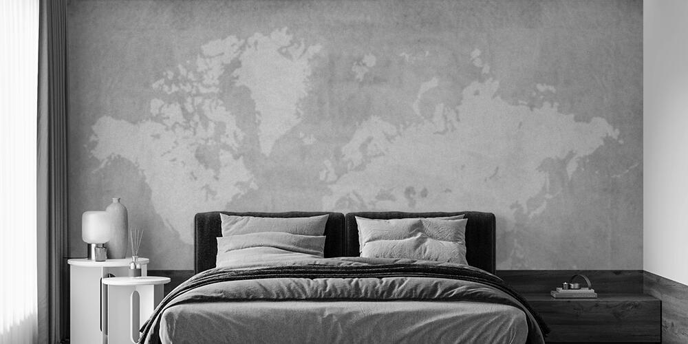 Vintage world map, Camera da Letto