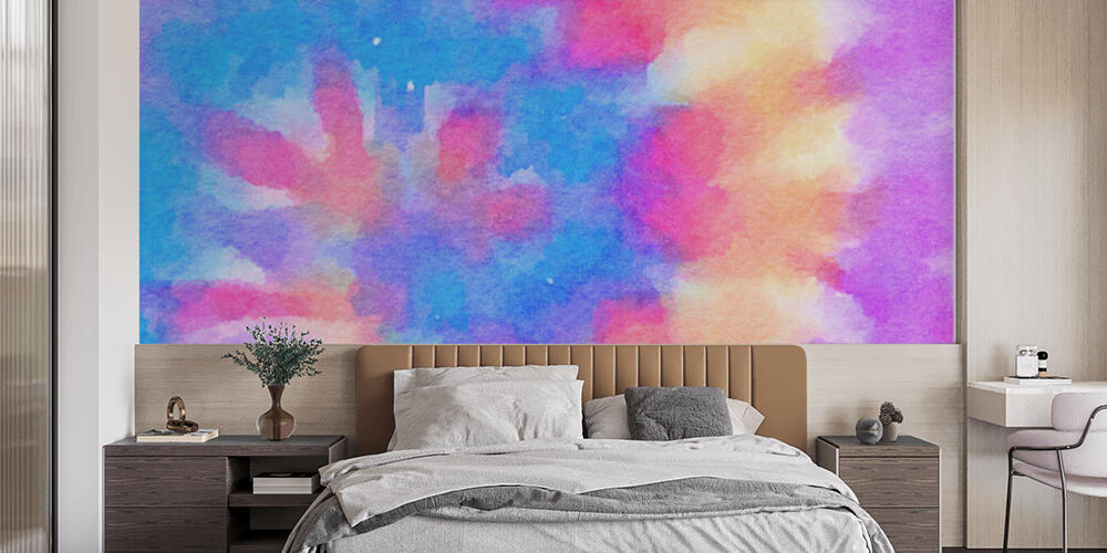 beautiful illustration abstract background tie-dye style background with grunge texture, Camera da Letto