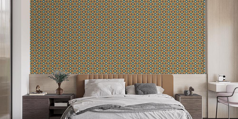 Seamless abstract background with geometric elements, Camera da Letto