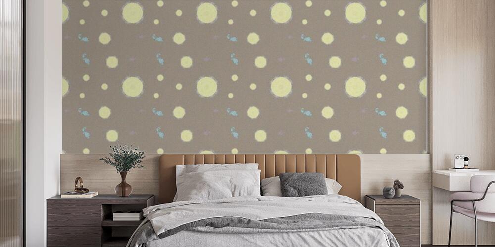 Colored background with different accessories, Camera da Letto