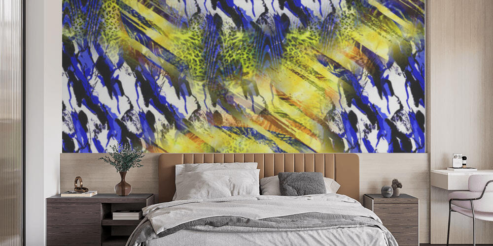 textile fashion prints, Camera da Letto