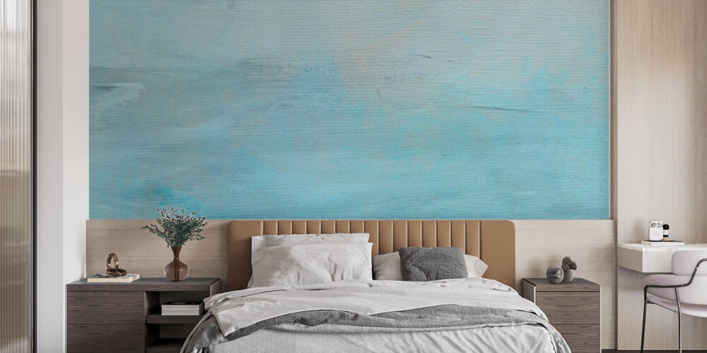 Blue painted canvas grunge background or texture, Camera da Letto