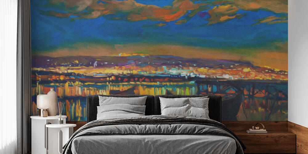 Boats and town, Camera da Letto