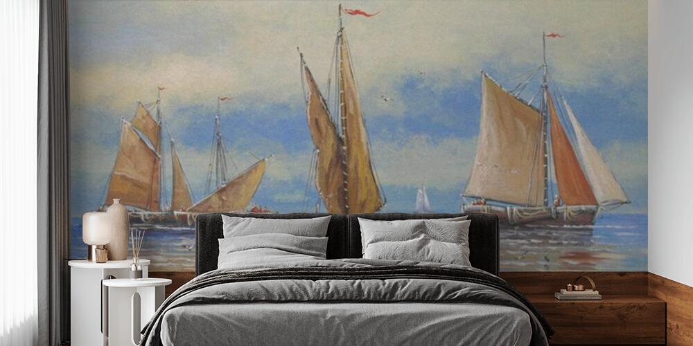 sailing boats on the sea, Camera da Letto
