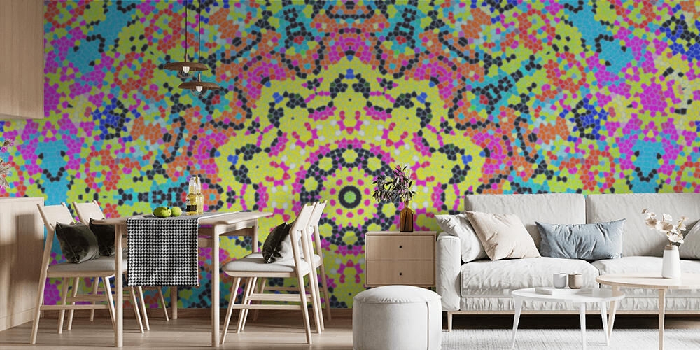 Bright abstract concentric mosaic pattern, Cucina
