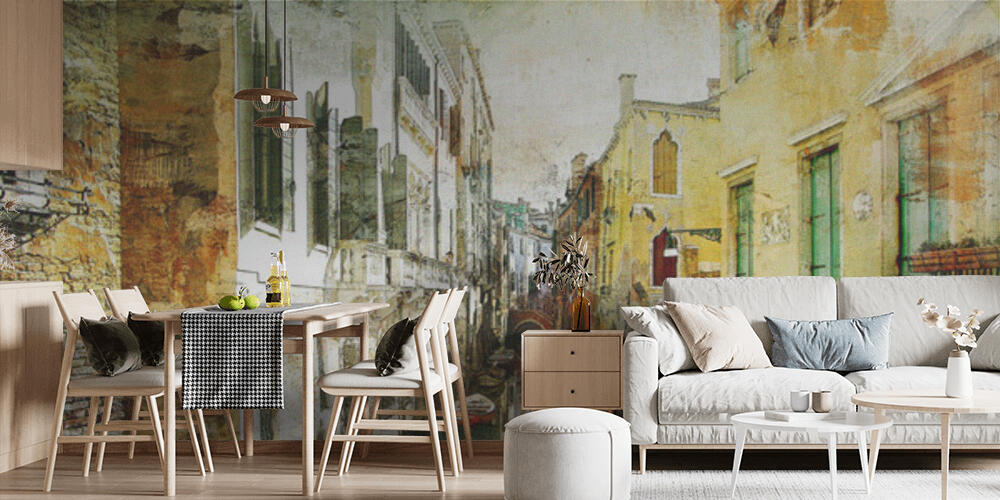 Pictorial Venetian streets - artwork in painting style, Cucina