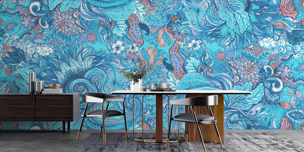 Pattern with beautiful ornate flowers, Cucina