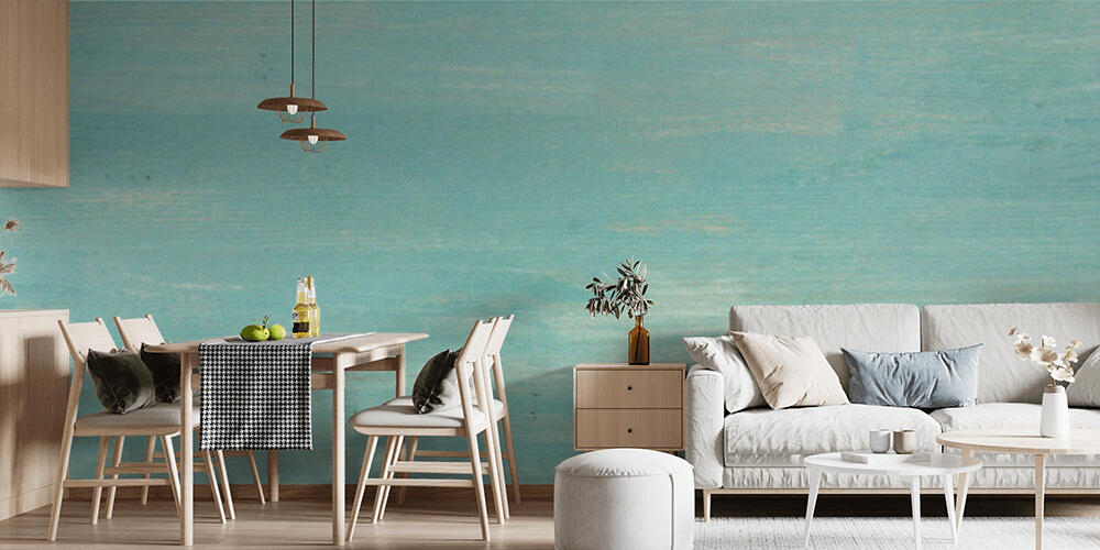 Turquoise wooden background, Cucina