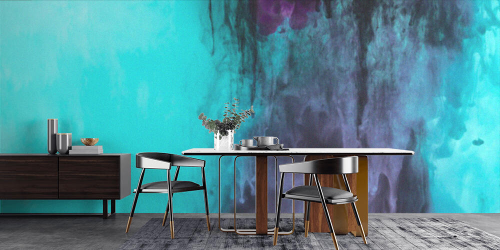 creative texture with turquoise and purple splashes of paint, Cucina