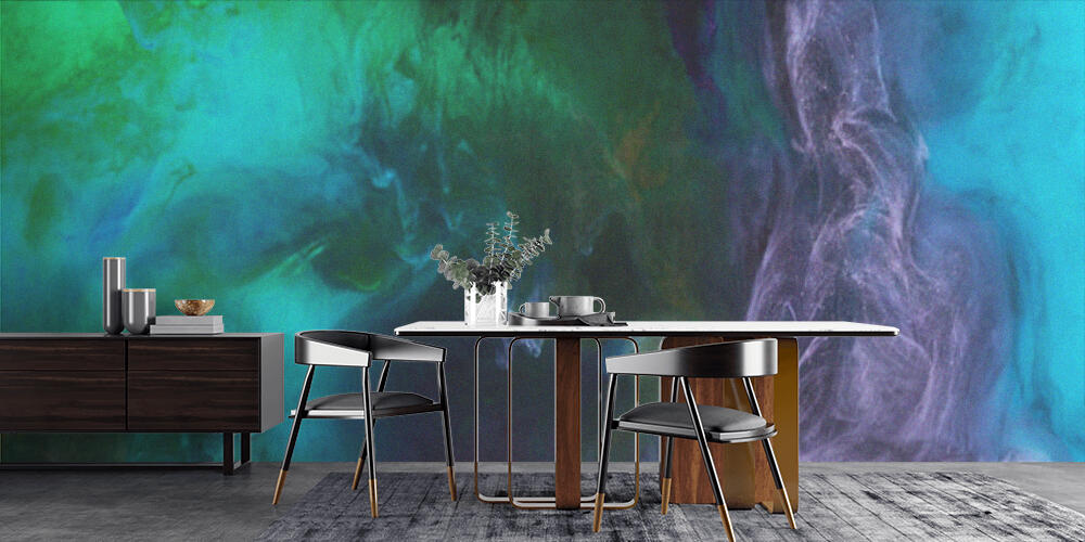 smoky wallpaper with blue, Cucina
