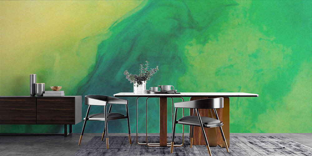 artistic background with green paint flowing in water, Cucina