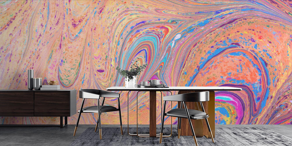 Traditional marbling artwork patterns as colorful abstract background, Cucina