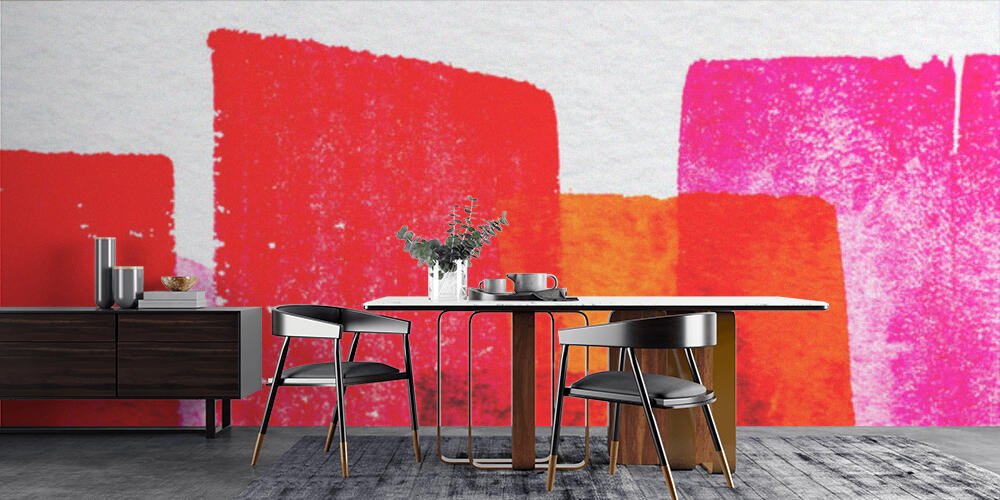 top view of pink, Cucina