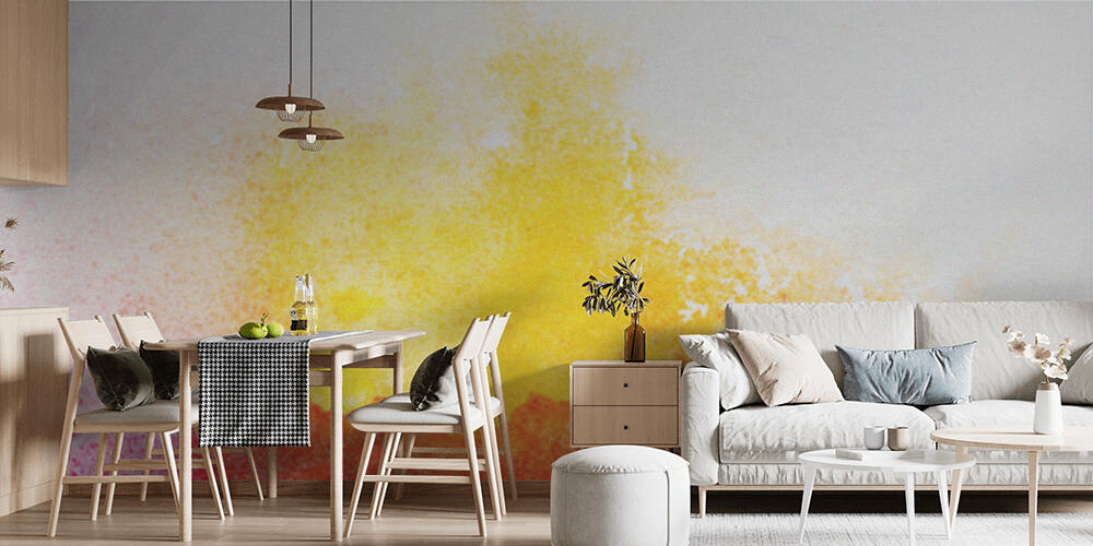top view of yellow, Cucina