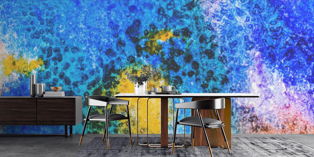 top view of blue, Cucina