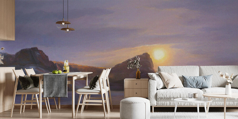 Original oil painting of sea and beach on canvas, Cucina