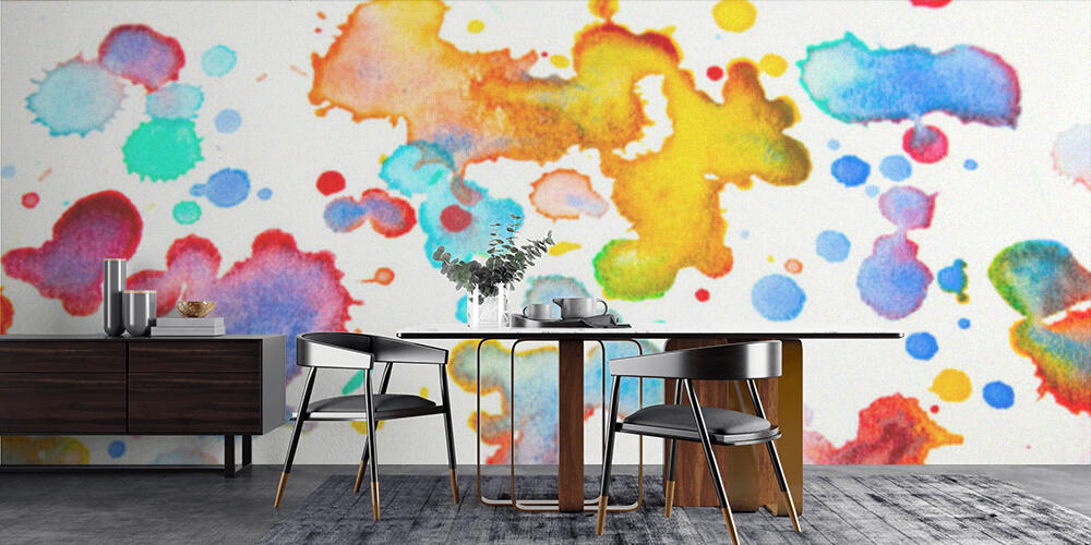 Ink Blots Splatters and Lines Acrylic Watercolour Painting Paint, Cucina