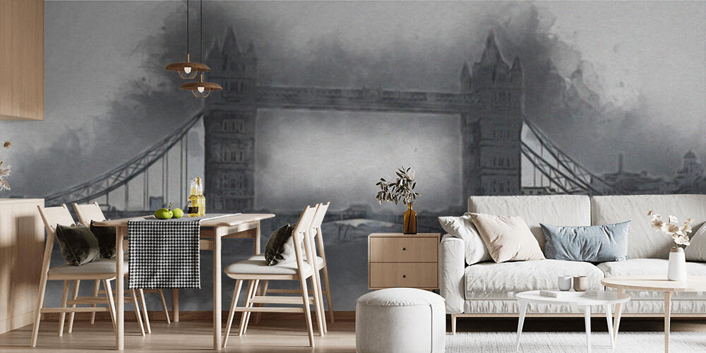 London big ben art drawing sketch illustration fun design vintage retro, Cucina