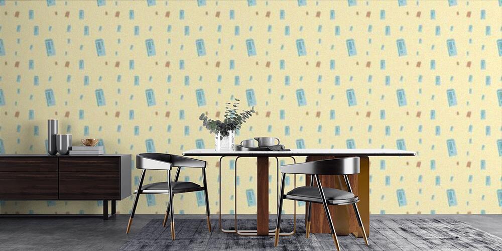 Colored background with different accessories, Cucina