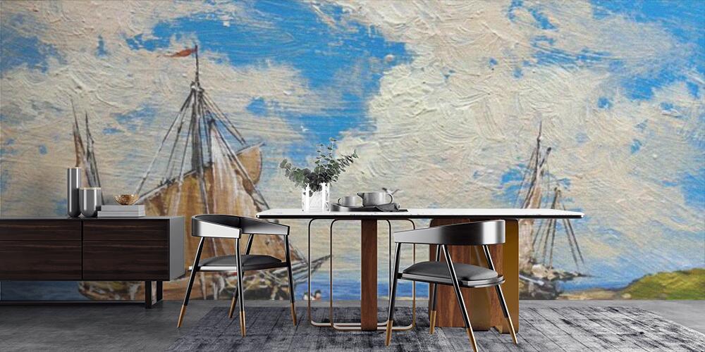 Oil painting of a seascape, Cucina