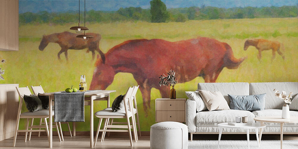 Picture three horses on a pasture, Cucina