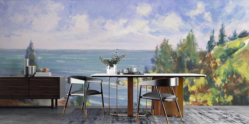 Sea landscape painting, Cucina