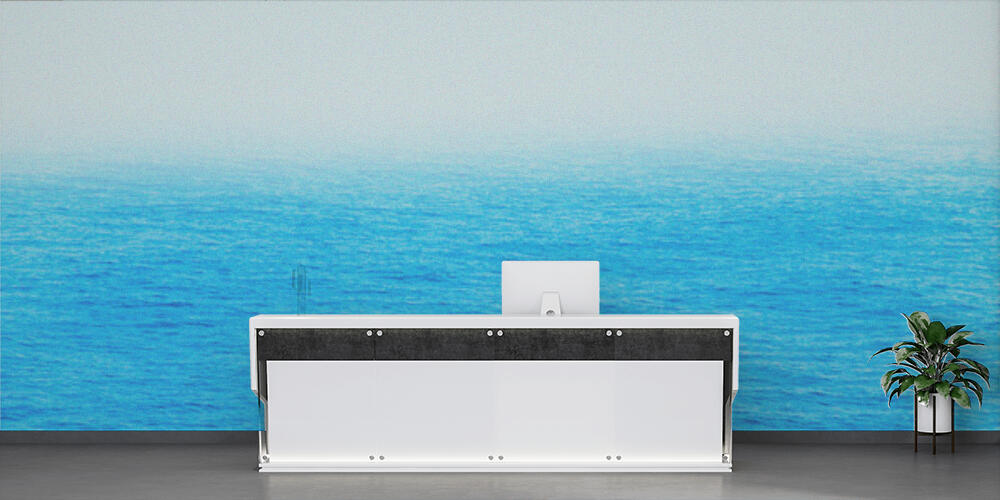 Blue sea water background, Reception